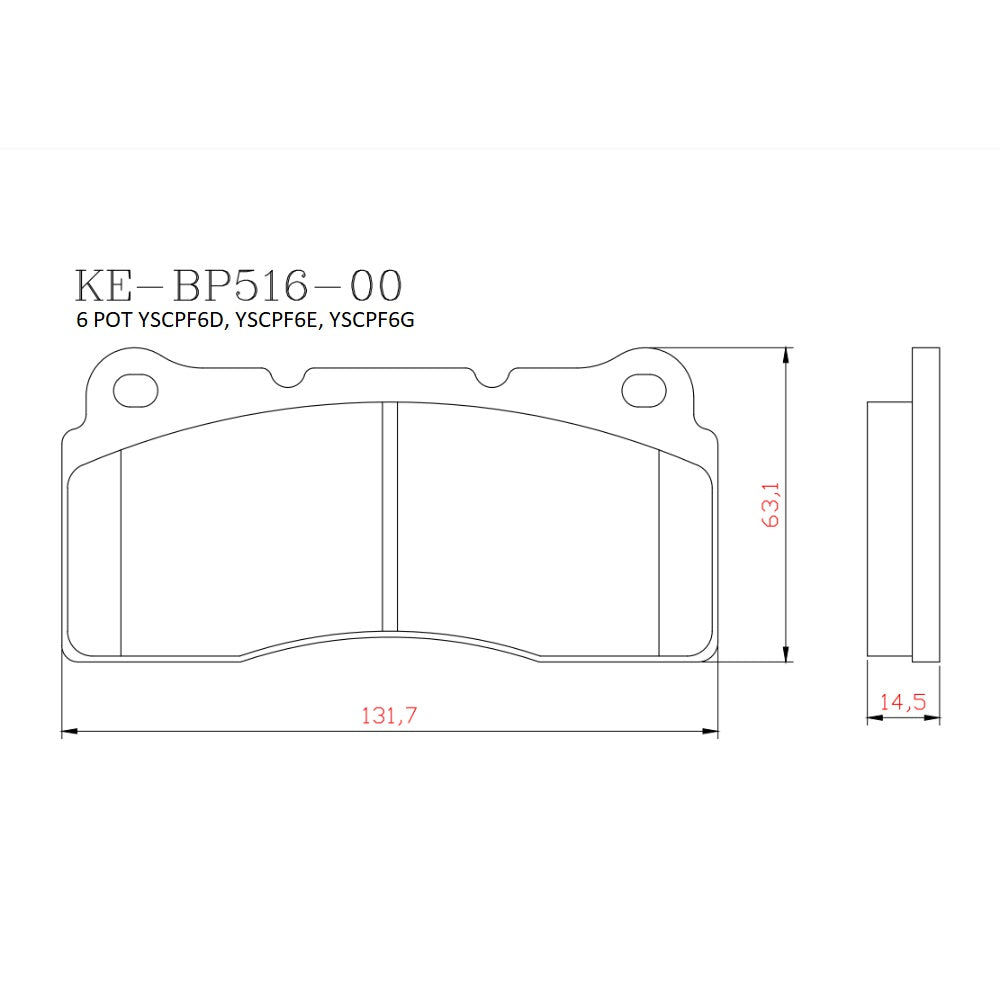 YELLOW SPEED RACING YSR HIGH PERFORMANCE SPORT FRONT BRAKE PADS