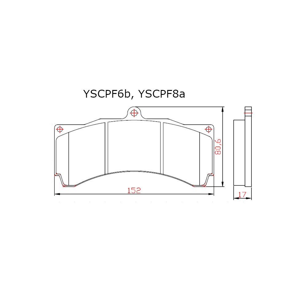 YELLOW SPEED RACING YSR HIGH PERFORMANCE SPORT FRONT BRAKE PADS