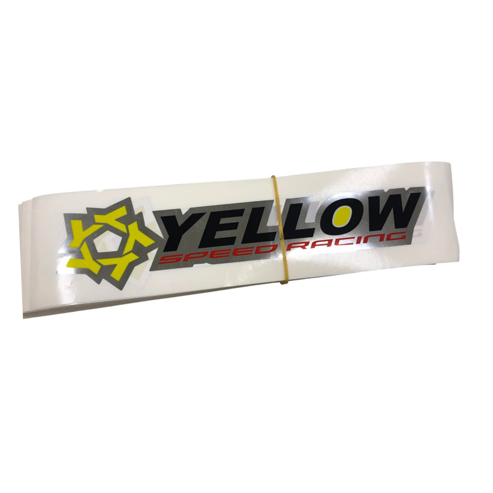 Yellow Speed Racing Foil Sticker 20cm